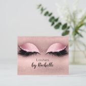 Carte Postale Eyelash Lashes Maquillage rose (Debout devant)