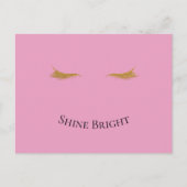 Carte Postale Eyelashes de Parties scintillant de Glam en or ros (Devant)