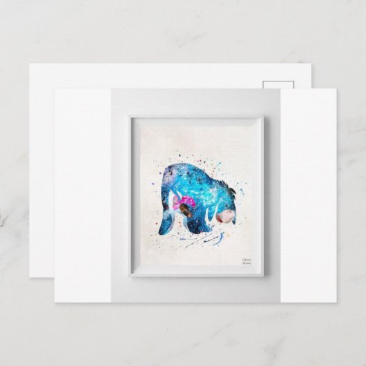 Carte Postale Eyeore (Devant / Derrière)