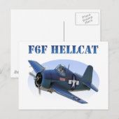 Carte Postale F6F Grumman Hellcat (Devant / Derrière)