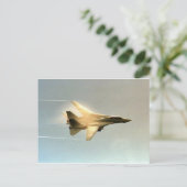CARTE POSTALE F-14 TOMCAT AVEC DE LA VAPEUR (Debout devant)