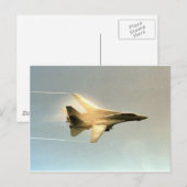 CARTE POSTALE F-14 TOMCAT AVEC DE LA VAPEUR (Devant / Derrière)