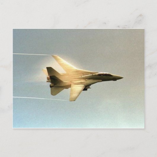 CARTE POSTALE F-14 TOMCAT AVEC DE LA VAPEUR (Devant)