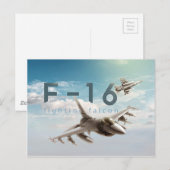 Carte Postale F-16 Faucon combattant (Devant / Derrière)