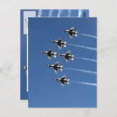 Carte Postale F-16 Formation de Delta Thunderbirds (Devant / Derrière)