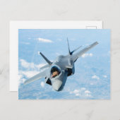 Carte Postale F-35 avec drapeau américain (Devant / Derrière)