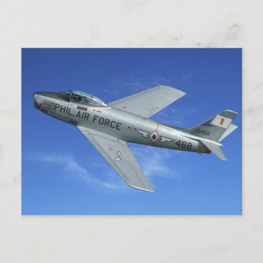 Carte Postale F-86 Saber Jet (Devant)