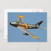 Carte postale F-86 Sabre (Devant / Derrière)
