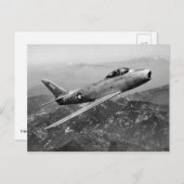 Carte Postale F-86 Sabre (Devant / Derrière)