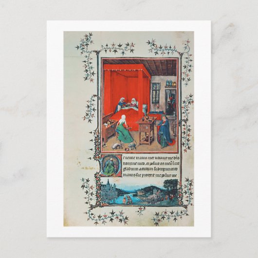 Carte Postale f.93v La naissance de Jean le Baptiste et du Bapti (Devant)