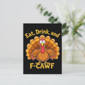 Carte Postale F-Caw-F Thanksgiving Turkey Cawing 2025-2026 (Debout devant)