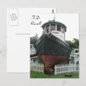 Carte Postale F.D. Russell Tug Boat # 1 (Devant / Derrière)