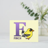Carte Postale F est pour Finch (Debout devant)