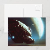 Carte Postale F. vaisseau spatial orbitant 1 (Devant / Derrière)