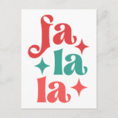Carte Postale Fa La La - Conception de typographie festive pour (Devant)