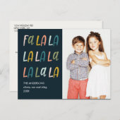 Carte Postale FA LA LA | Couleurs pastel | Vacances photo mignon (Devant / Derrière)