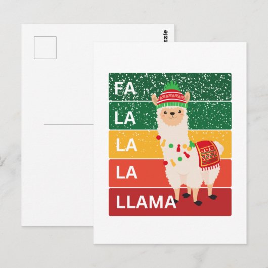 CARTE POSTALE FA LA LA LA LAMA (Devant / Derrière)