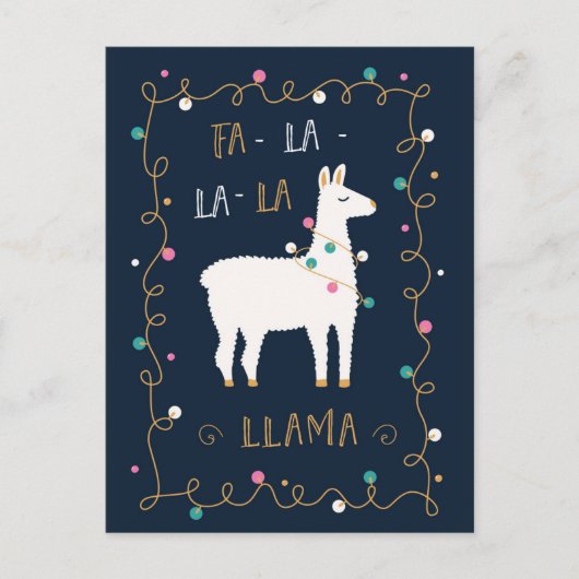 Carte Postale Fa-La-La-La-Llama (Devant)