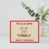Carte Postale Fa La La Lama Joyeux Noël (Debout devant)