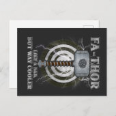 Carte Postale Fa-Thor comme un papa mais bien plus cool pour la (Devant / Derrière)