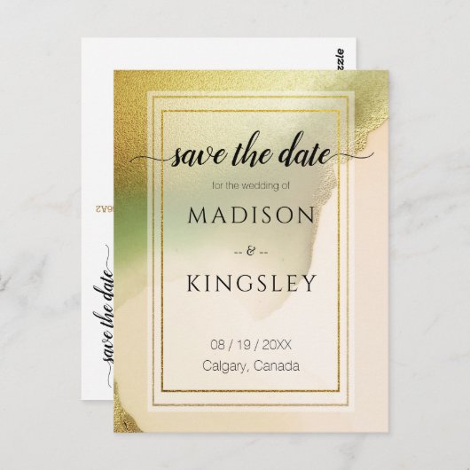 Carte Postale Fab Chartreuse 🤵 audacieux et élégant Mariage bud (Devant / Derrière)