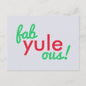 Carte Postale Fab Yule Ous | Fabuleux Noël élégant Fun Fab (Devant)