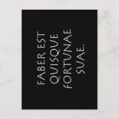 Carte Postale Faber est quisque fortunae suae (Devant)