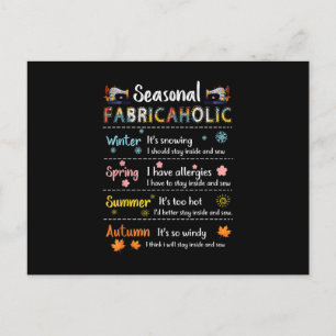 Carte Postale Fabricaholic Saisonnière Hiver Printemps Été Autom