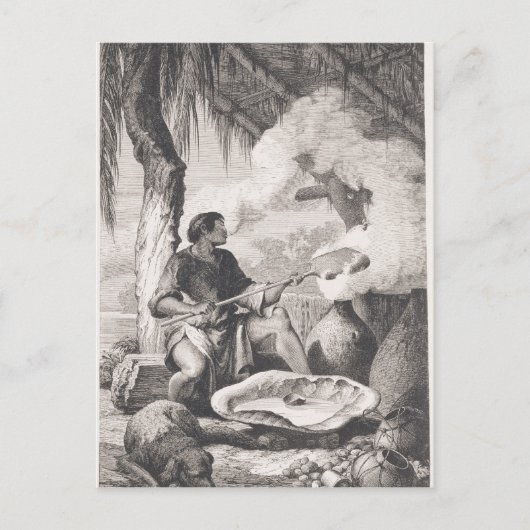 Carte Postale Fabrication de caoutchouc en Inde (Devant)