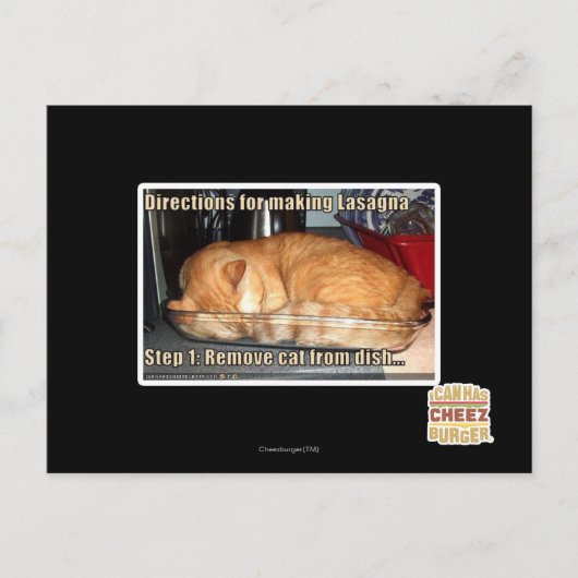 Carte Postale Fabrication de lasagnes (Devant)