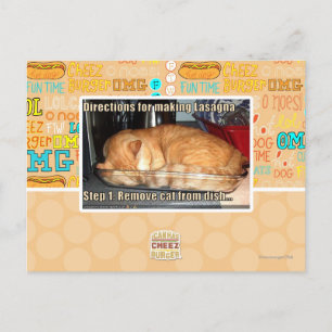 Carte Postale Fabrication de lasagnes