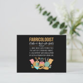 Carte Postale Fabricologiste Faits Quilter Quilting Sewer (Debout devant)