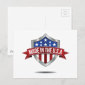 Carte Postale Fabriqué aux Etats-Unis (Devant / Derrière)