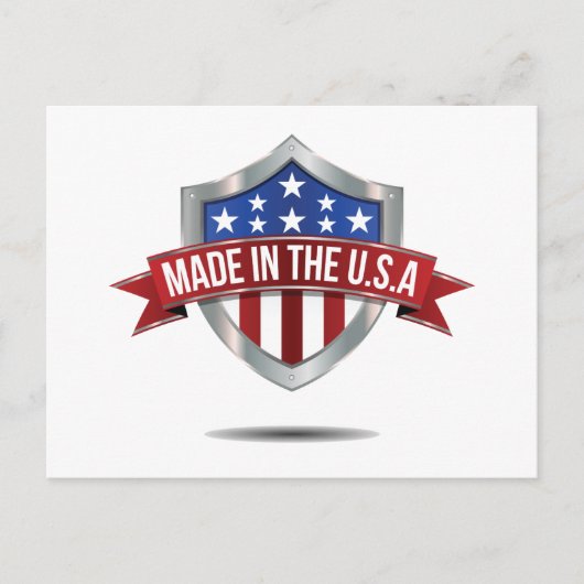 Carte Postale Fabriqué aux Etats-Unis (Devant)