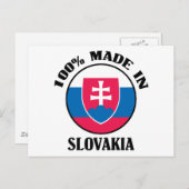Carte Postale Fabriqué En Slovaquie (Devant / Derrière)