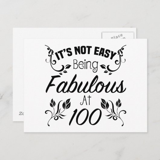 Carte Postale Fabuleux 100e anniversaire (Devant / Derrière)