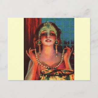 Carte Postale Fabuleux 1920s Flapper Era Showgirl