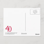 Carte Postale Fabuleux à 40 rouge (Dos)