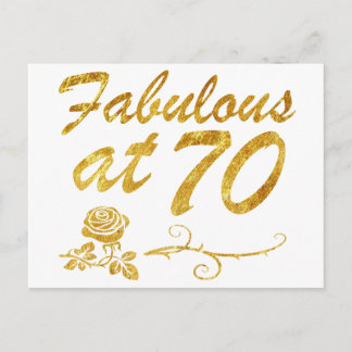 Carte Postale Fabuleux à 70 ans