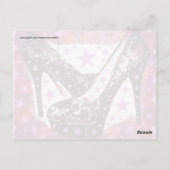 Carte Postale Fabuleux flamboyant rose violet hauts talons étoil (Dos)