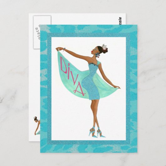 Carte Postale Fabulous Diva (Devant / Derrière)