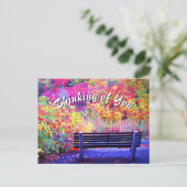 Carte Postale Fabulous Fall Colours Bench Automne Feuilles Pitto (Debout devant)