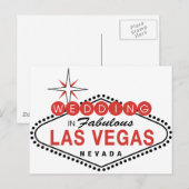 Carte Postale Fabulous Las Vegas Mariage Modèle personnalisable (Devant / Derrière)