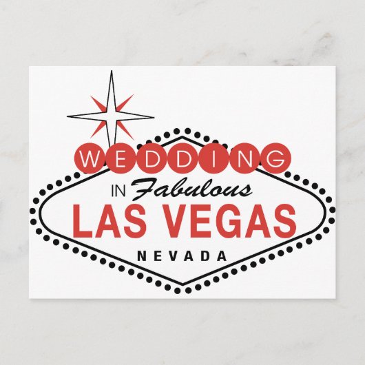 Carte Postale Fabulous Las Vegas Mariage Modèle personnalisable (Devant)