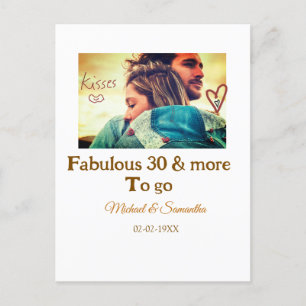 Carte Postale Fabulux 30 ans anniversaire ajouter nom photo date