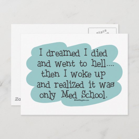 Carte Postale Fac de Médecine ou Enfer ? (Devant / Derrière)