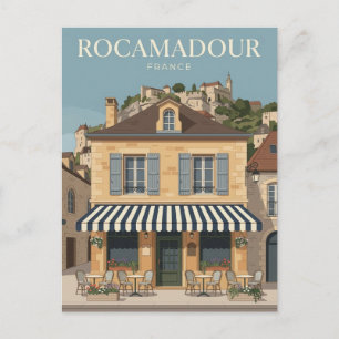 Carte Postale façade de café Rocamadour France