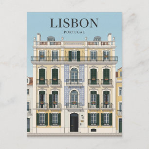 Carte Postale Façade de Chiado Lisbonne Portugal