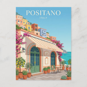 Carte Postale Façade du café Positano Italie