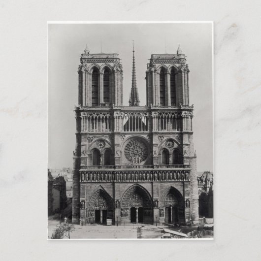 Carte Postale Façade Notre-Dame, Paris, fin 19e siècle (Devant)